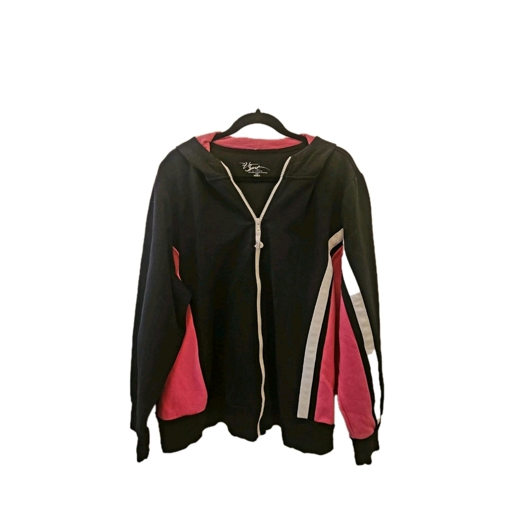 Venezia Black and Pink Hooded Jacket